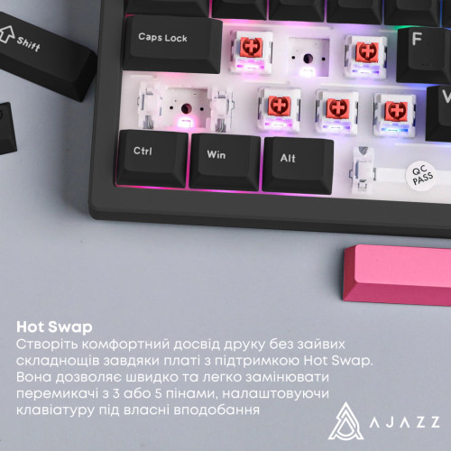 Клавіатура Ajazz AK980 Red Switch USB UA Black (AK980-R-BR)