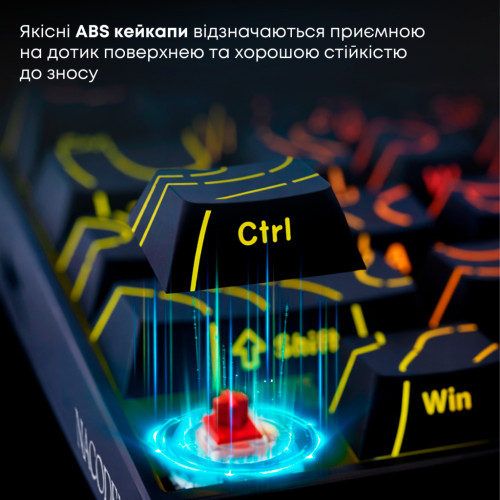 Клавіатура Ajazz NK68 Red Switch USB UA Black (NK68-R-S-B)