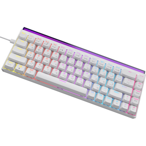 Клавіатура Ajazz NK68 Red Switch USB UA White (NK68-R-W)