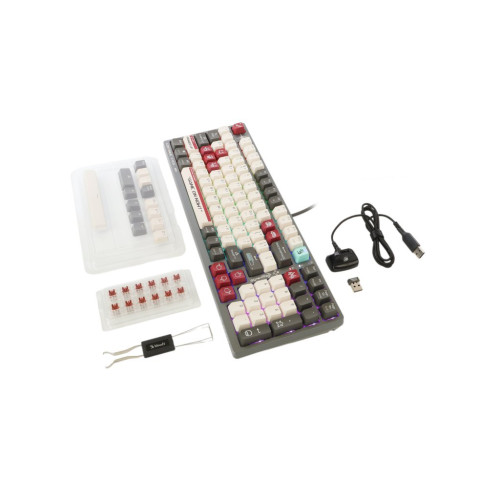 Клавіатура A4Tech Bloody WS98 Wireless/Bluetooth/USB UA Pixels Red (4711421001090)