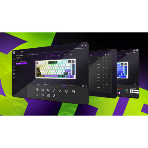 Клавіатура Hator Hellyberry HK60 Mechanical Linear RGB USB UA White/Violet (HK60)