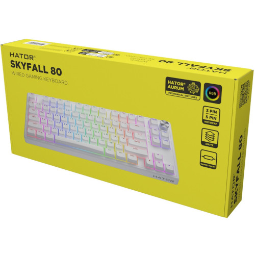 Клавіатура Hator Skyfall 80 USB UA White (HTK1181UA)