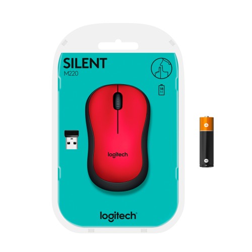 Мишка Logitech M220 Silent Red (910-004880)