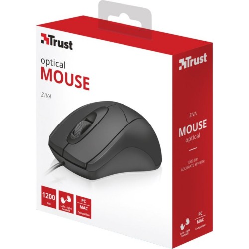 Мишка Trust Ziva Optical mouse Black USB (21947)