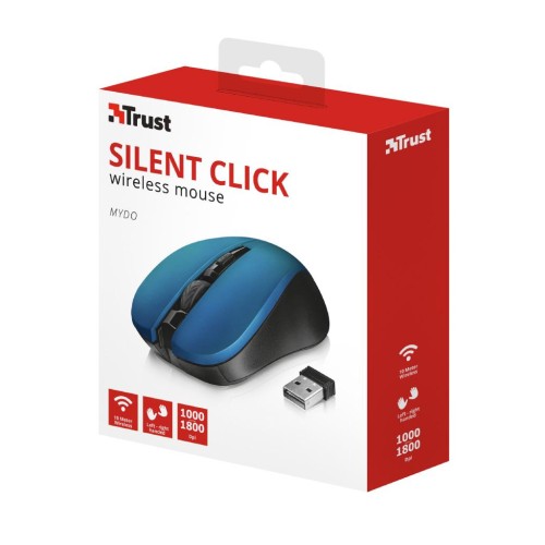 Мишка Trust Mydo Silent wireless mouse blue (21870)