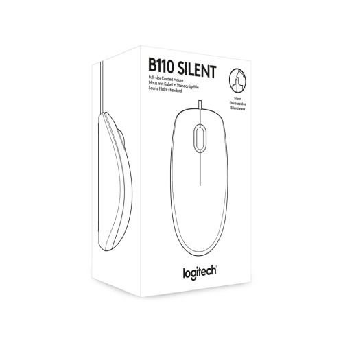 Мишка Logitech B110 Silent Black (910-005508)