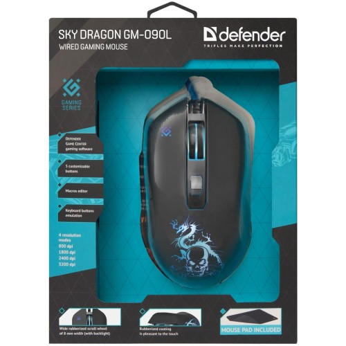 Мишка Defender Sky Dragon GM-090L Black (52090)