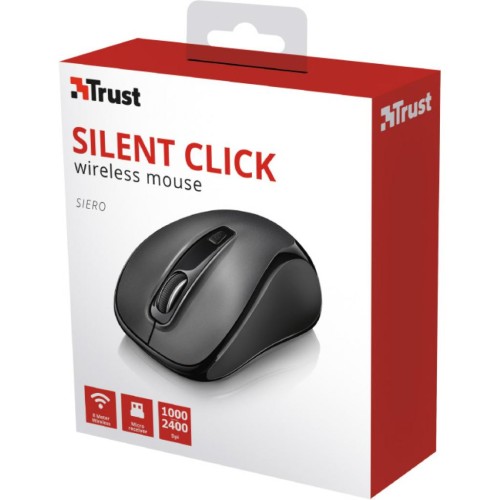 Мишка Trust Siero Silent Click Wireless Black (23266)