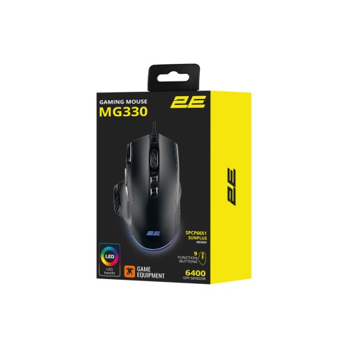 Мишка 2E MG330 RGB USB Black (2E-MG330UB)