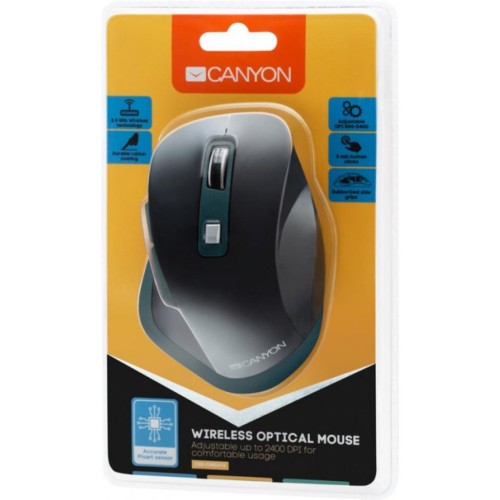 Мишка Canyon CNS-CMSW14DG Wireless Black-Blue (CNS-CMSW14DG)