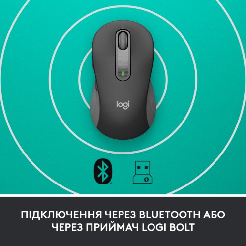 Мишка Logitech Signature M650 L Wireless Mouse for Business Graphite (910-006348)