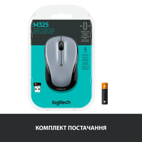 Мишка Logitech M325s Wireless Light Silver (910-006813)