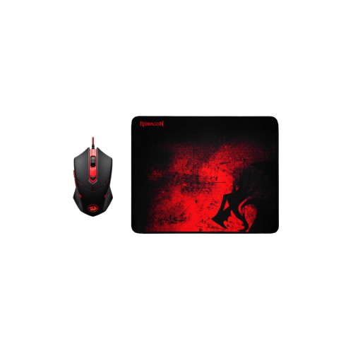 Мишка Redragon M601BA USB Black-Red + Килимок (78226)