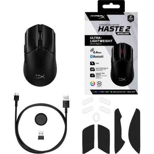 Мишка HyperX Pulsefire Haste 2 Wireless Black (6N0B0AA)