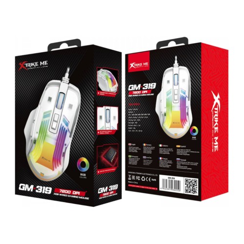 Мишка Xtrike ME GM-319 USB RGB White (GM-319)