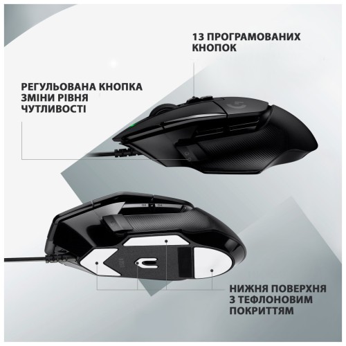 Мишка Logitech G502 X USB + ігрова поверхня G240 Black (991-000489)