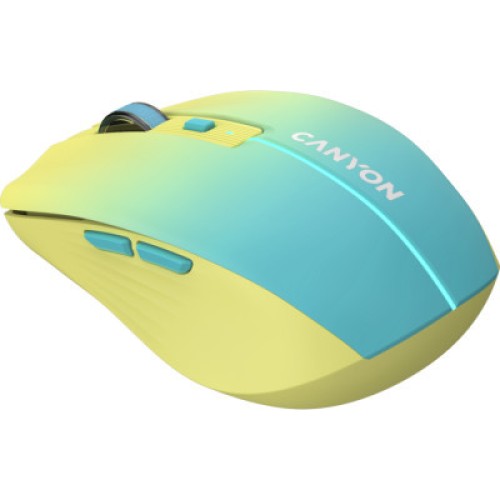 Мишка Canyon MW-44 LED Rechargeable Wireless/Bluetooth Yellow Blue (CNS-CMSW44UA)