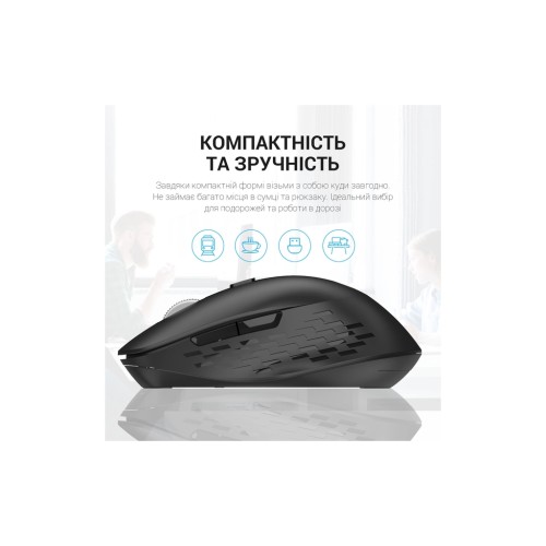 Мишка OfficePro M230B Silent Click Wireless/Bluetooth Black (M230B)