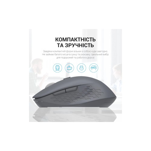 Мишка OfficePro M230G Silent Click Wireless/Bluetooth Gray (M230G)