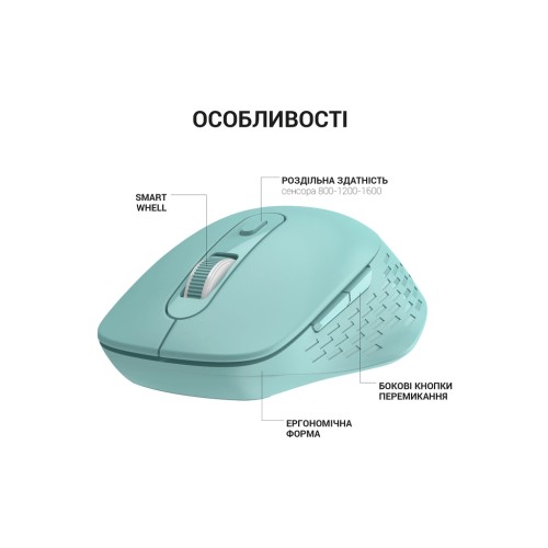 Мишка OfficePro M230M Silent Click Wireless/Bluetooth Mint (M230M)