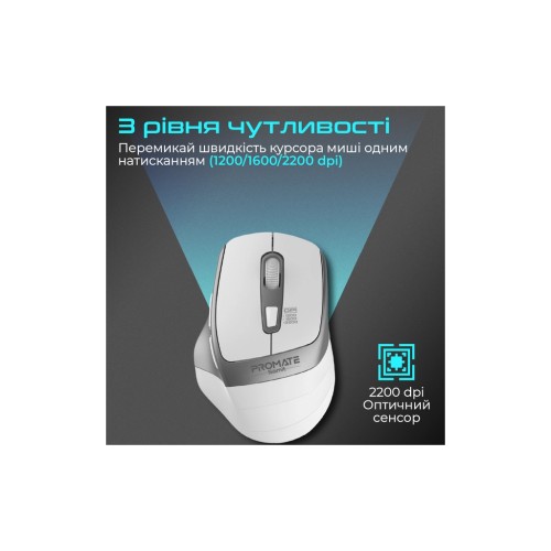 Мишка Promate Samit Wireless White (samit.white)