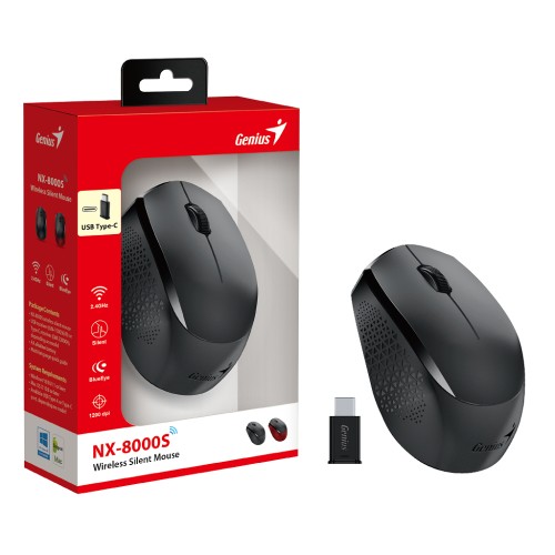 Мишка Genius NX-8000 Silent Wireless Black (31030035400)