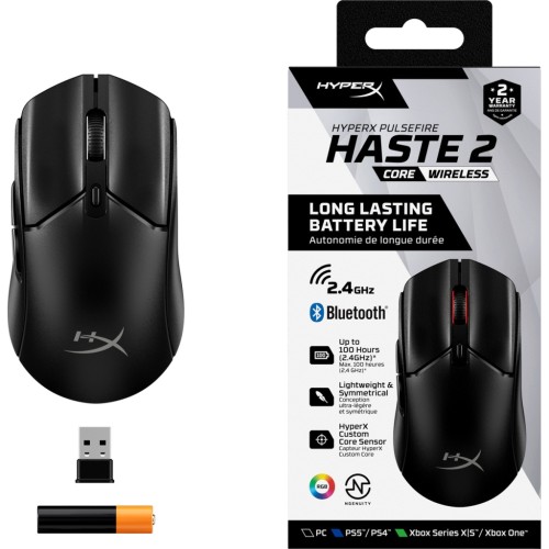 Мишка HyperX Pulsefire Haste 2 Core Wireless Black (8R2E6AA)