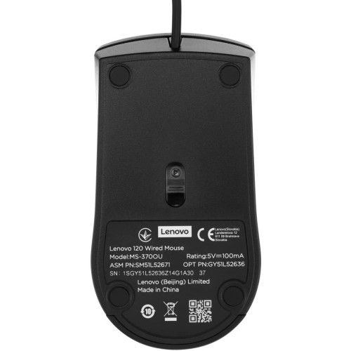 Мишка Lenovo 120 USB Black (GY51L52636)