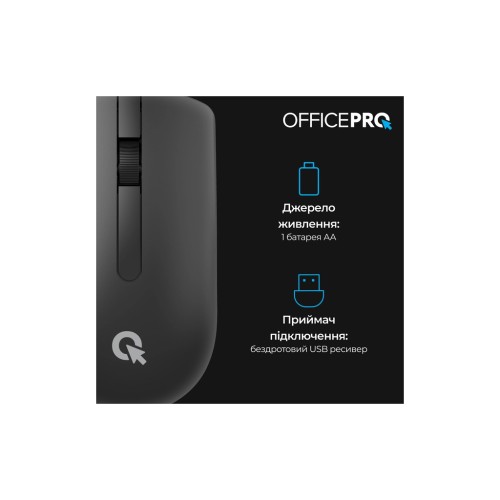 Мишка OfficePro M175B Silent Click Wireless Black (M175B)