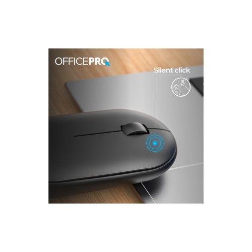 Мишка OfficePro M185B Silent Click Wireless Black (M185B)