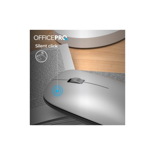 Мишка OfficePro M225S Silent Click Wireless Silver (M225S)