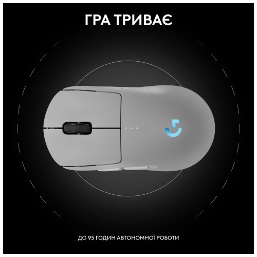 Мишка Logitech G Pro 2 Lightspeed Wireless White (910-007302)