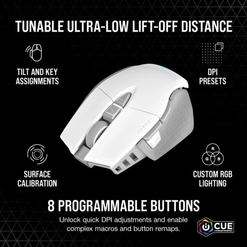 Мишка Corsair M65 RGB Ultra Wireless White (CH-9319511-EU2)