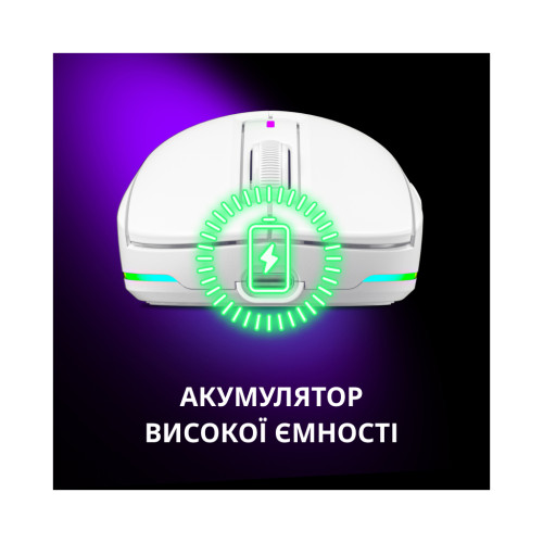 Мишка Lorgar MSA10W Wireless Gaming White (LRG-MSA10W-WH)