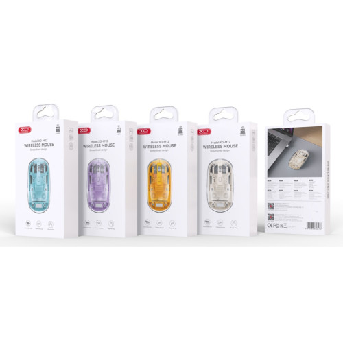 Мишка XO M12 Wireless Transparent/Blue (M12 Blue)