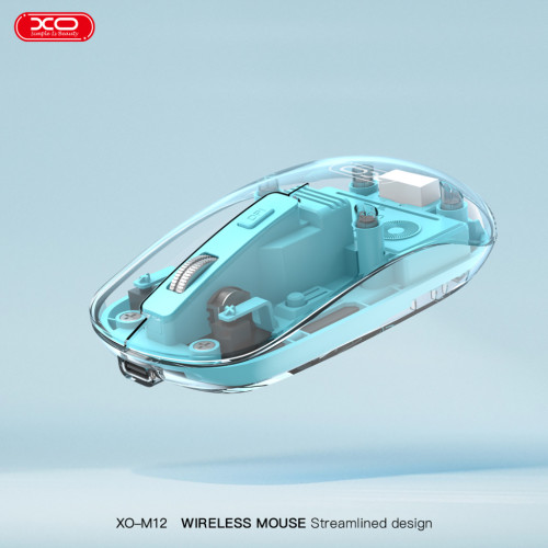 Мишка XO M12 Wireless Transparent/Blue (M12 Blue)