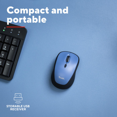 Мишка Trust Yvi+ Silent Wireless/Bluetooth Dark Blue (25514)