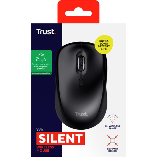 Мишка Trust Yvi+ Silent Wireless/Bluetooth Glossy Black (25512)