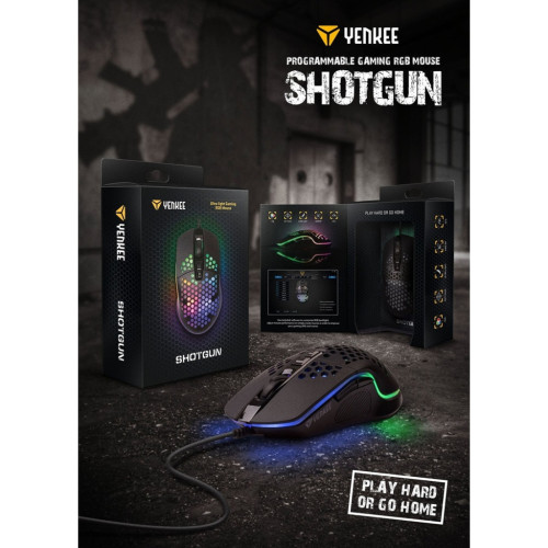 Мишка YENKEE YMS 3030BK Shotgun USB Black (45015501)