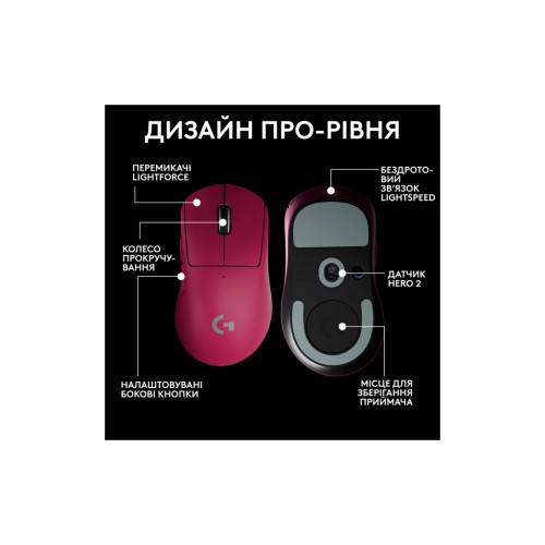 Мишка Logitech G Pro X Superlight 2 Dex Wireless Pink (910-007373)