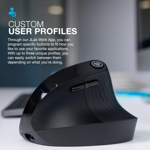 Мишка Jlab JBuds Vertical Ergonomic Wireless Black (IEUMJBERGORBLK82)