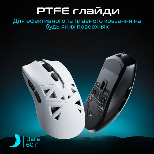 Мишка RAWM SA-SL01C Wireless/Bluetooth White (SA-SL01C.white)