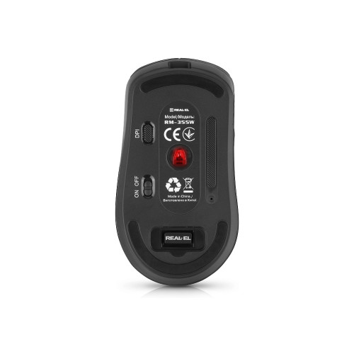 Мишка REAL-EL RM-355W Wireless Black (EL123200054)