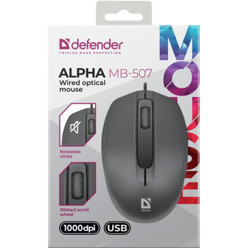 Мишка Defender Alpha MB-507 USB Black (52507)