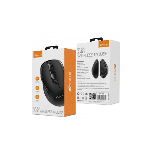 Мишка Xtrike ME GW-109 Wireless Black (GW-109) Мишка Xtrike ME GW-109 Wireless Black (GW-109)