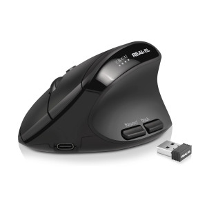 Мишка REAL-EL RM-490W Wireless/Bluetooth Black (EL123200058)