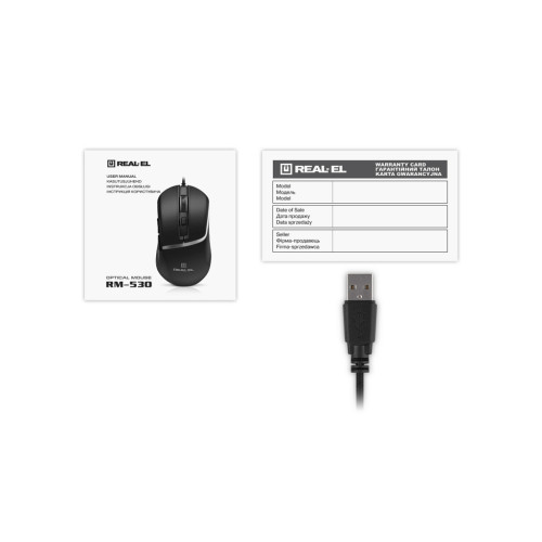 Мишка REAL-EL RM-530 USB Black (EL123200053) Мишка REAL-EL RM-530 USB Black (EL123200053)