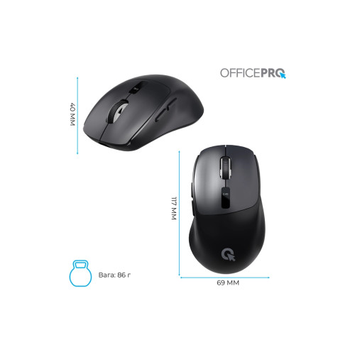 Мишка OfficePro M398B Wireless/Bluetooth Black (M398B) Мишка OfficePro M398B Wireless/Bluetooth Black (M398B)