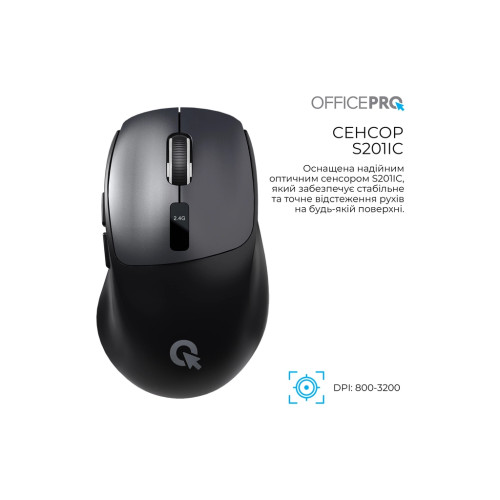 Мишка OfficePro M398B Wireless/Bluetooth Black (M398B) Мишка OfficePro M398B Wireless/Bluetooth Black (M398B)