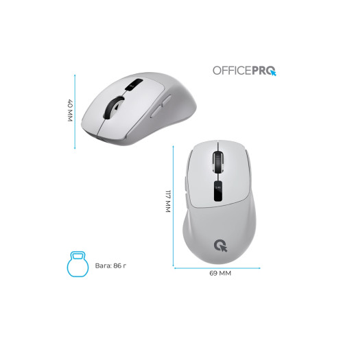 Мишка OfficePro M398G Wireless/Bluetooth Gray (M398G) Мишка OfficePro M398G Wireless/Bluetooth Gray (M398G)